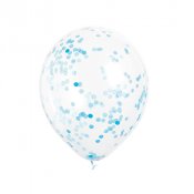 Ballonger med Bl konfetti - 6st
