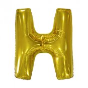 Bokstavsballong Guld H - 86cm