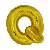 Bokstavsballong Guld Q - 86cm