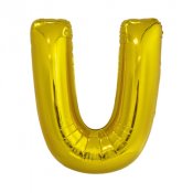 Bokstavsballong Guld U - 86cm