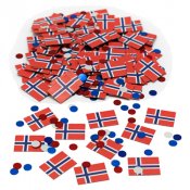 Konfetti Norska flaggan
