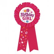 Pin/Knapp Birthday Girl Rosa