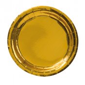 Papperstallrik Guld - 8st, 23cm
