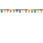 Vimpel Happy Birthday Block Party - 2m x 10cm