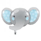 Baby Elefant, Bl Folieballong - 62x92cm
