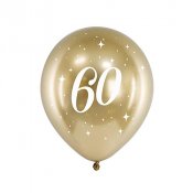 Ballonger 60 r, Guld - 6st, 30cm