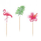Party pick Flamingo - 20st, 7,5cm